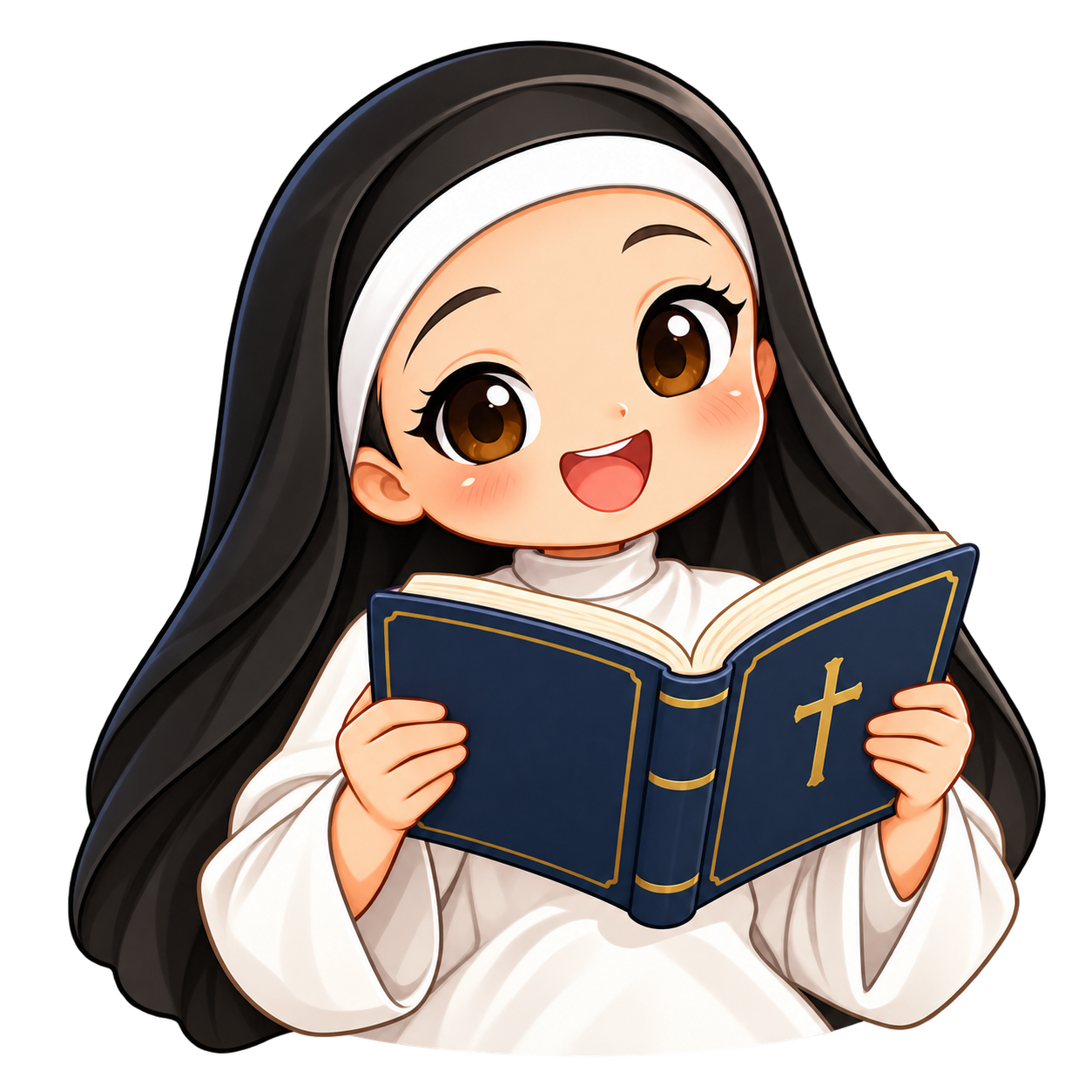 Una hermana leyendo un libro